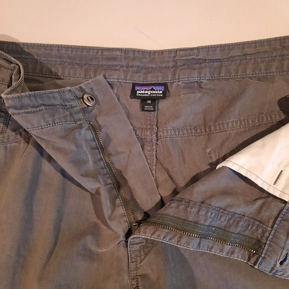 Patagonia Tenpenny Shorts Mens 38 Gray Organic Cotton Nylon Utility Hiking - Picture 5 of 10